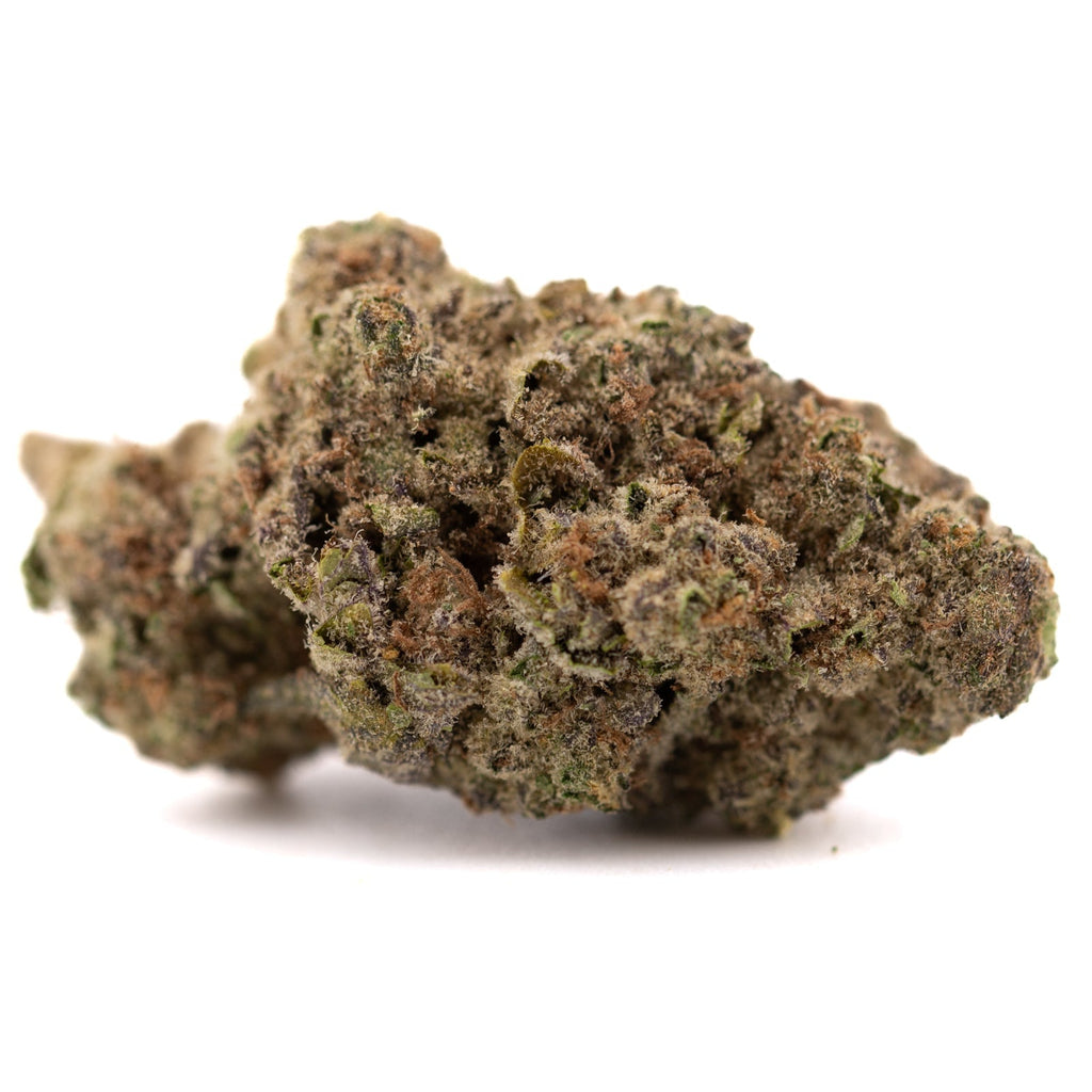 Daily Grape THCa hemp flower with OG Kush green bud and trichomes