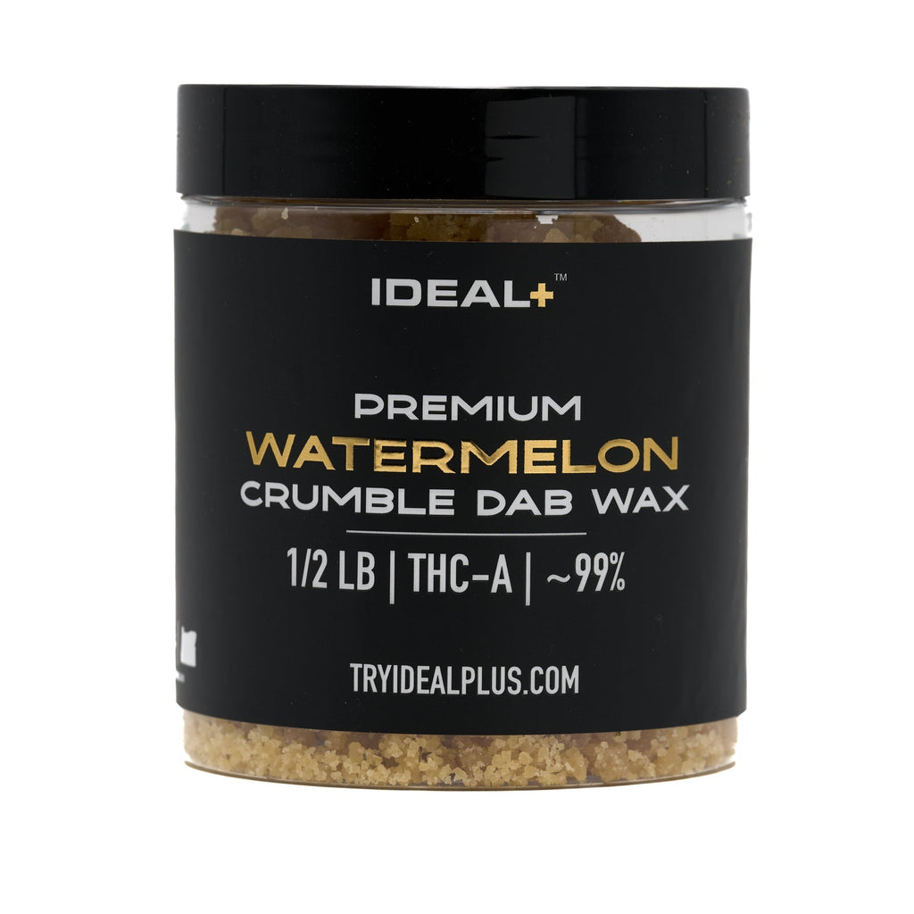Jar of Watermelon 95% THCa Crumble Dab Wax showcasing premium thca crumble dab product